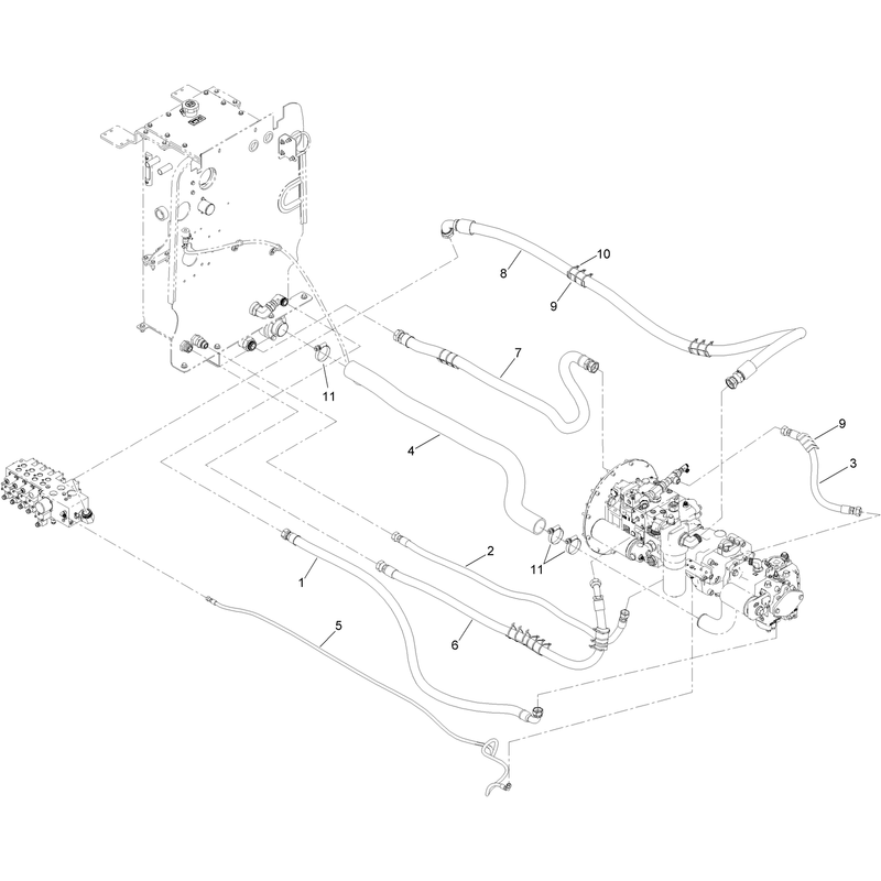 Hydraulic Pump Hose Assembly No. 1
