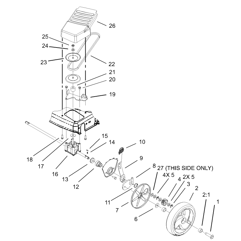 Front Axle and Transmission Assembly