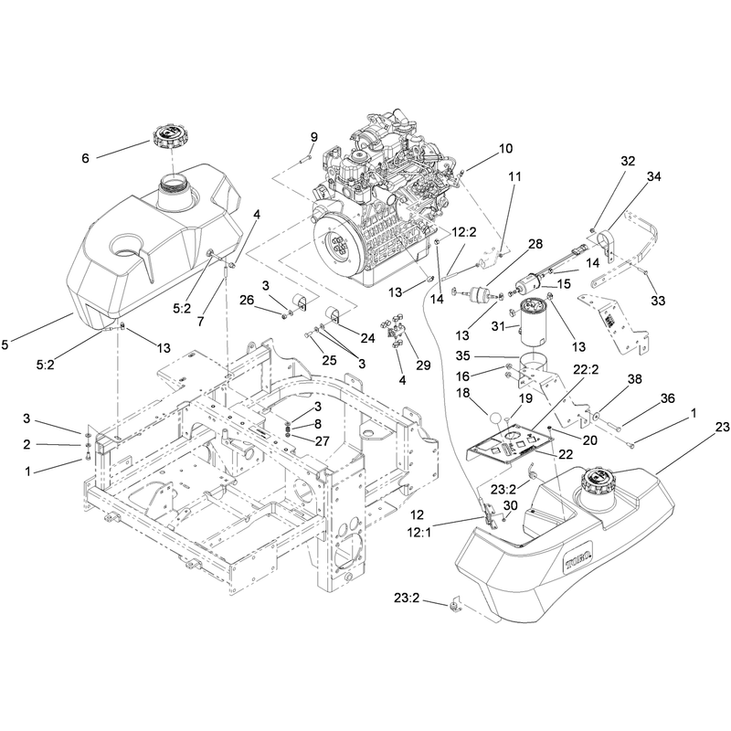 Fuel System and Throttle Control Assembly