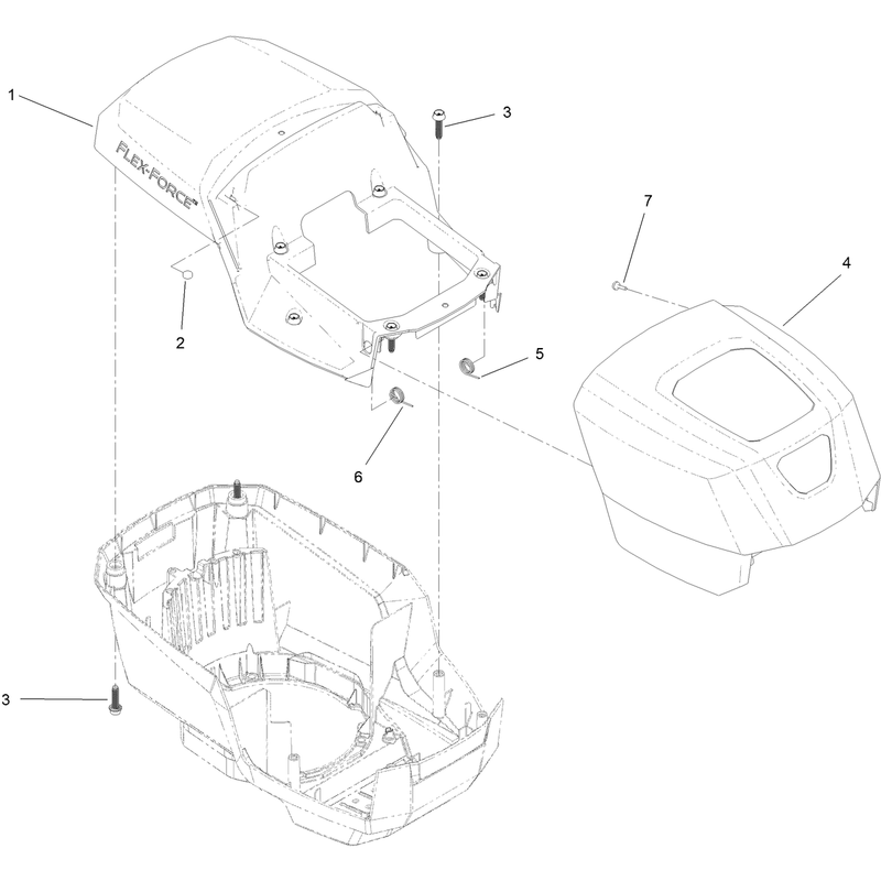 Motor Module No 140-4125 Hood and Upper Shroud Assembly