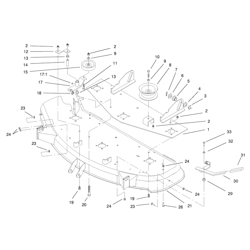 Deck and Reinforcement Plate Assembly