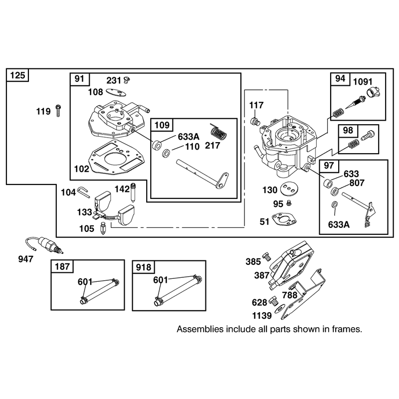 Carburetor and Fuel Pump Assembly