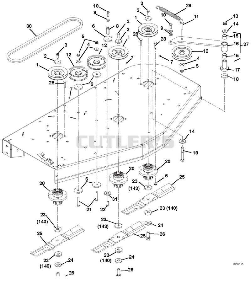 Belts, Spindles, Idlers And Blades