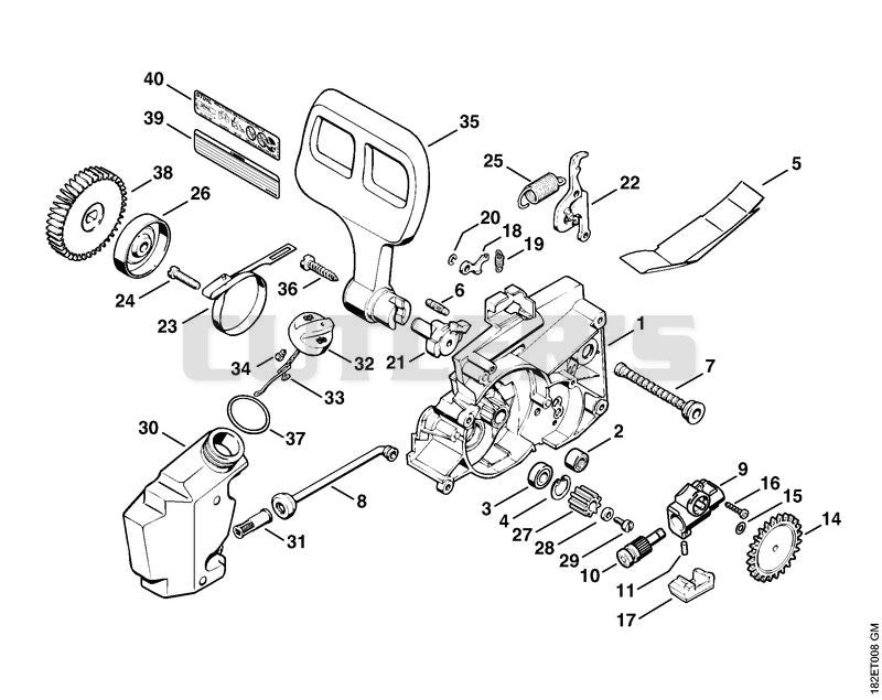 Gear housing, Oil pump