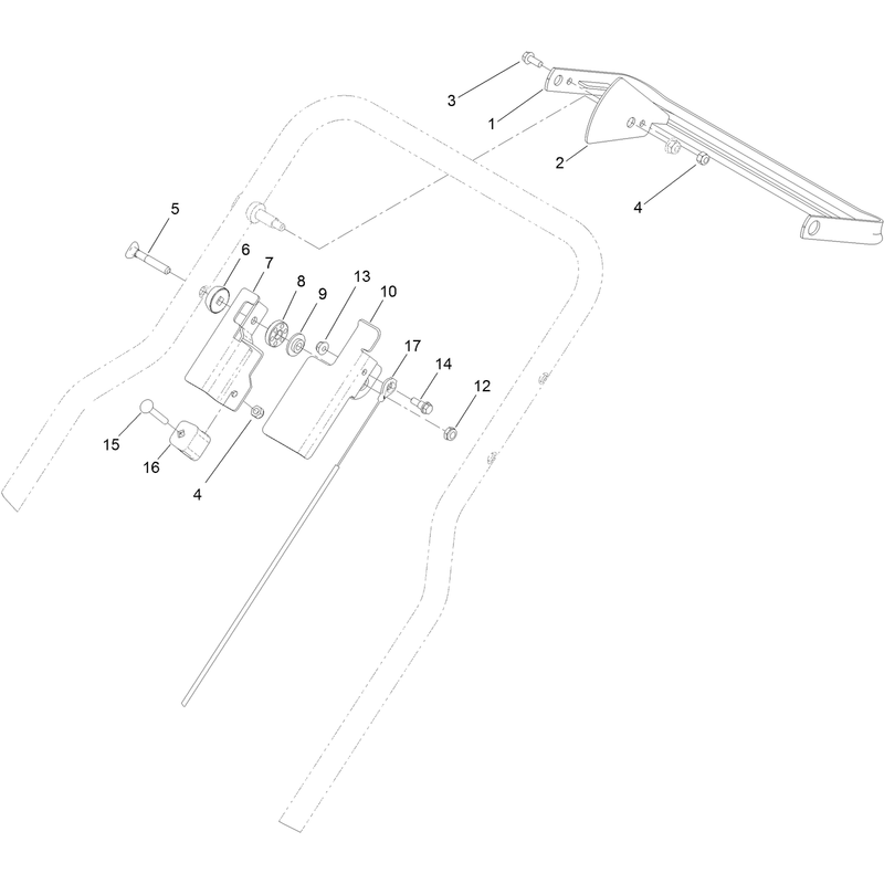 Brake Cable and Control Bar Assembly