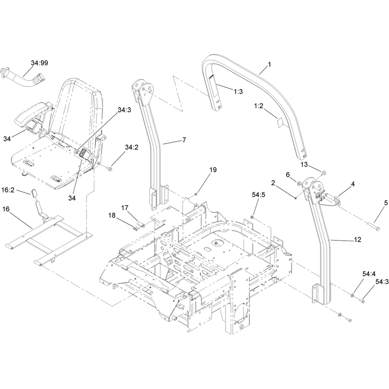 Roll Over Protection System Assembly No 108-1097