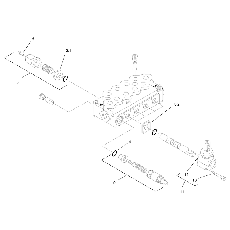 Hydraulic Valve Kit Assembly No 104-7422