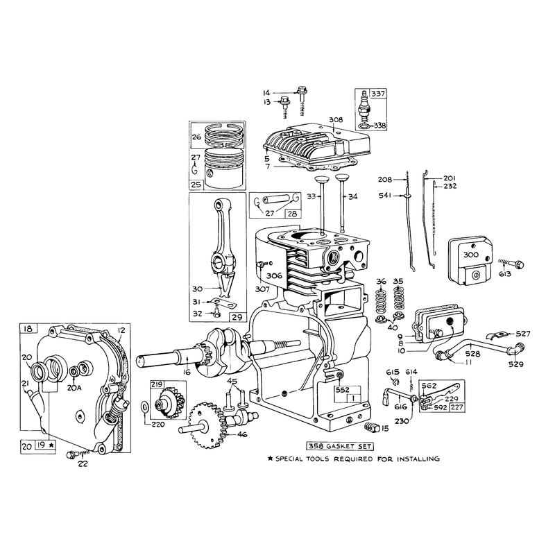 Engine Briggs & Stratton Model No. 100292