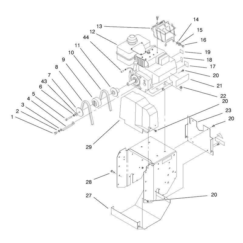 Engine And Frame Assembly