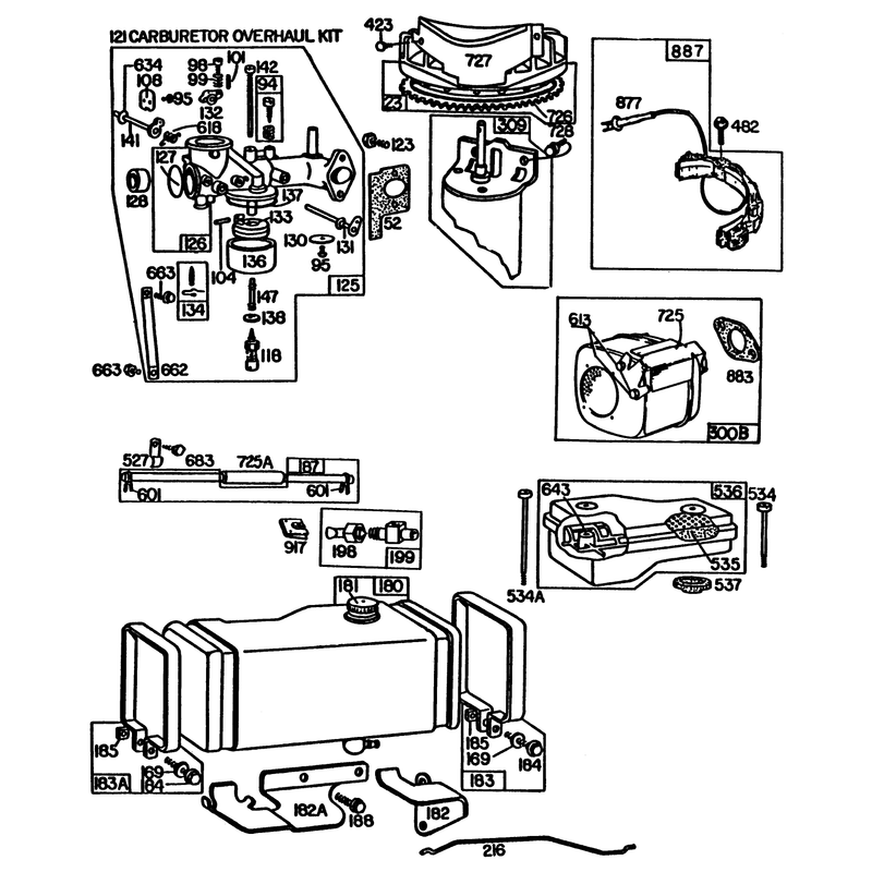 Engine Briggs & Stratton Model No. 252707-0633-01
