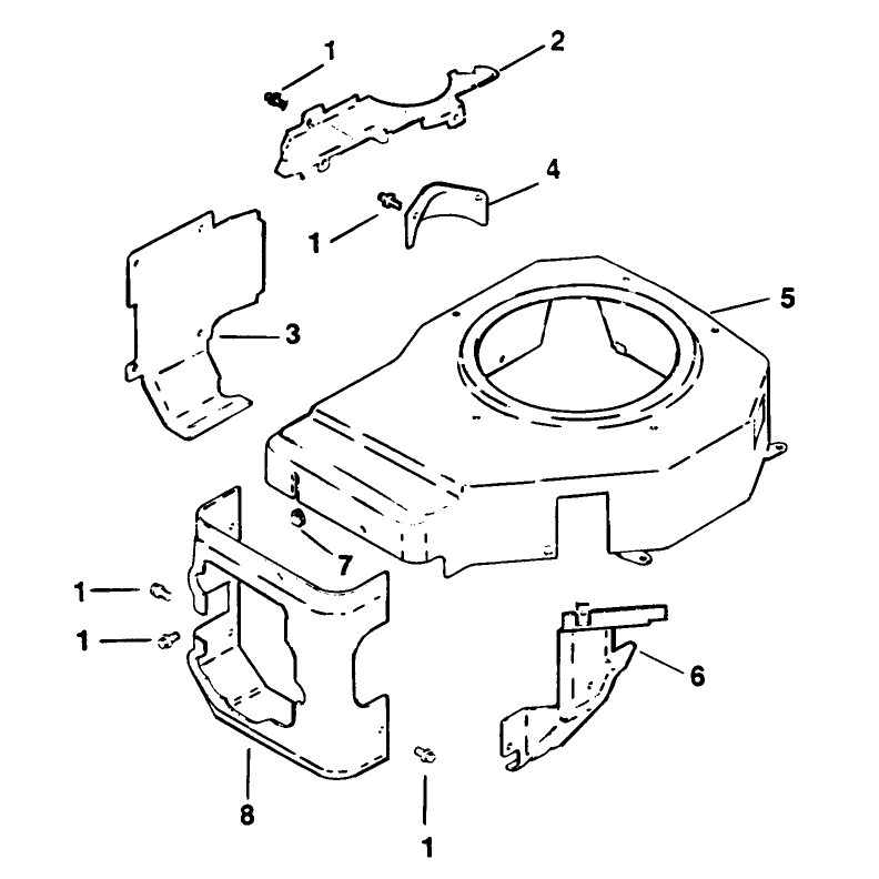 Blower Housing and Baffle Kohler Engine Model No Cv14 T 1412