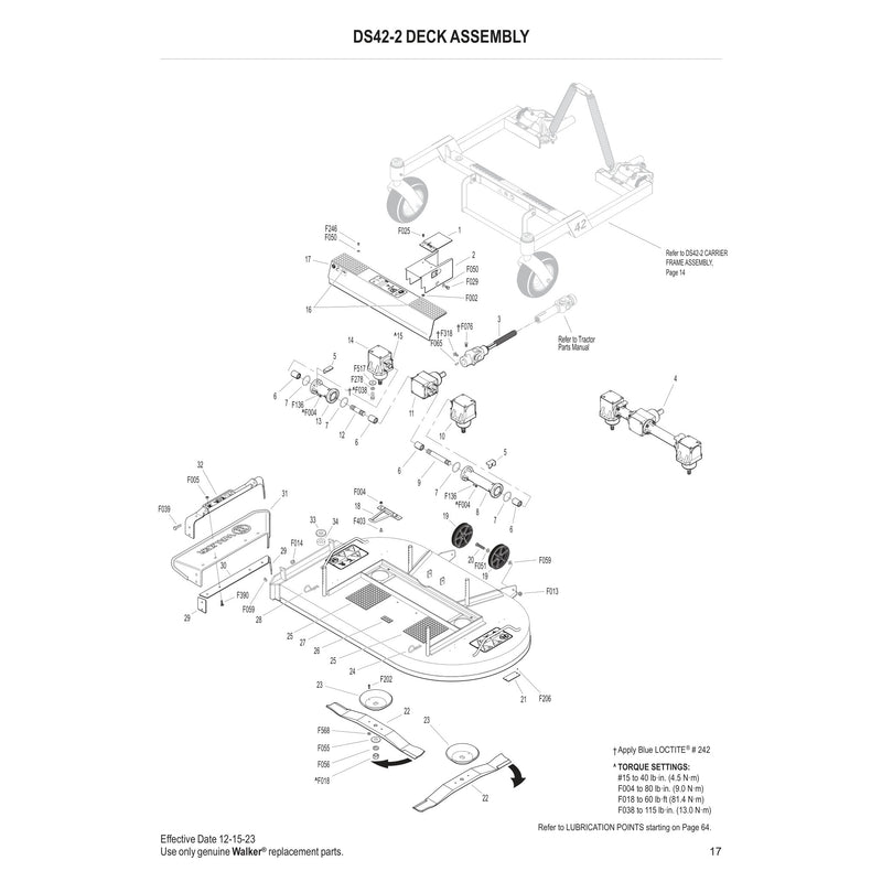 DS42-2 DECK ASSEMBLY