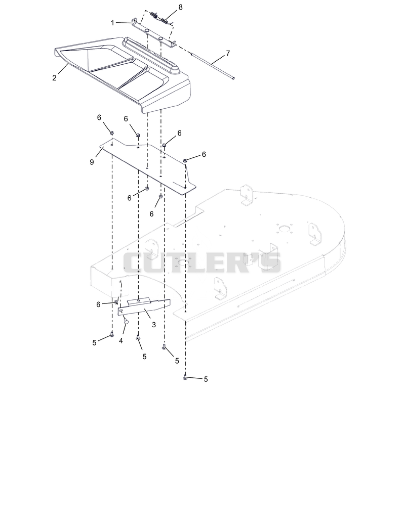 Discharge Chute and Baffle - 42"