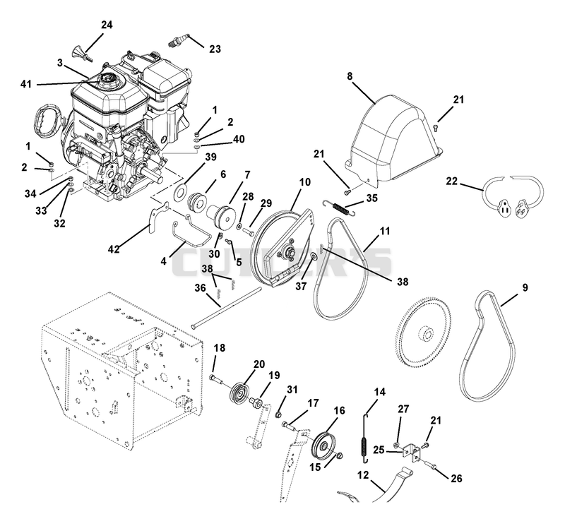 Engine And Belt Drive