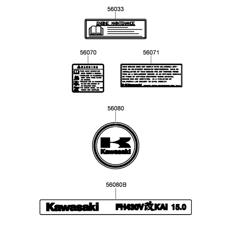Label Assembly Kawasaki FH430V-BS35