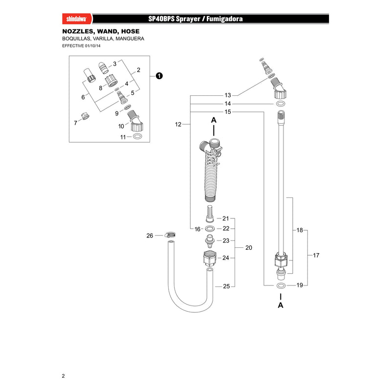 NOZZLES, WAND, HOSE