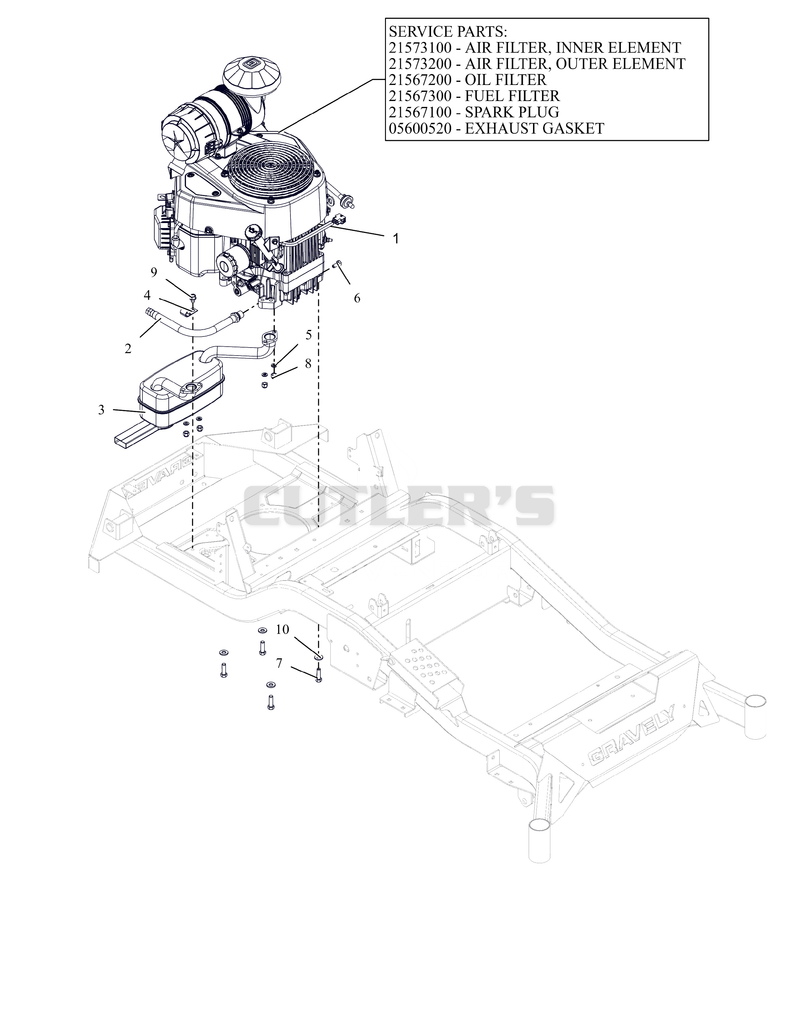 Engine - Gravely 764cc