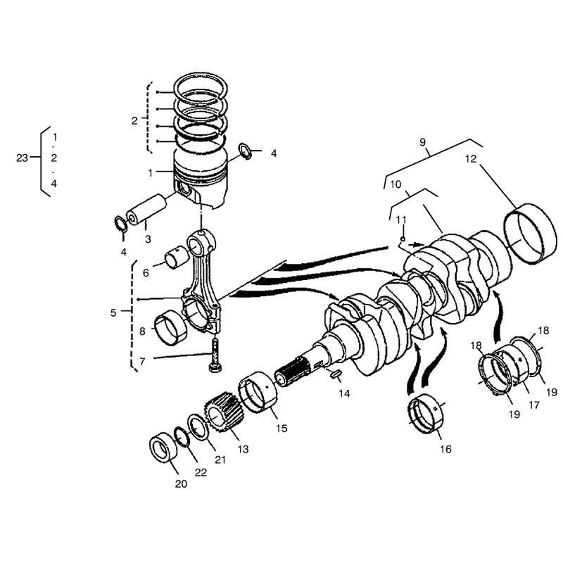 Piston and Crankshaft Assembly