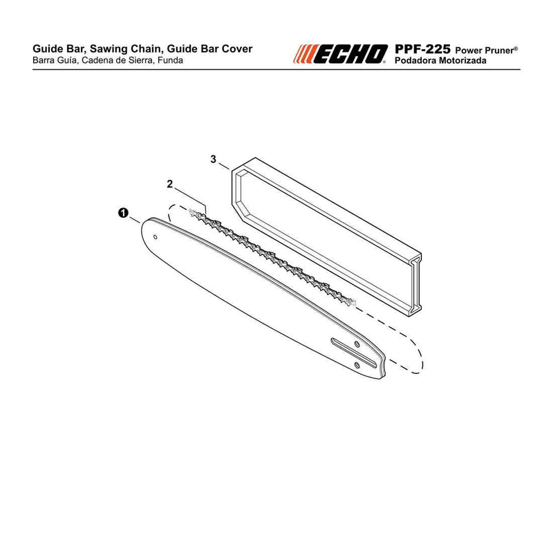Guide Bar, Sawing Chain, Guide Bar Cover