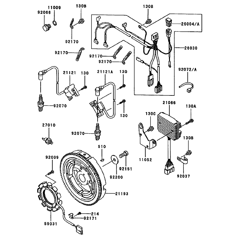 Electric Equipment Assembly Kawasaki FD750D-AS03