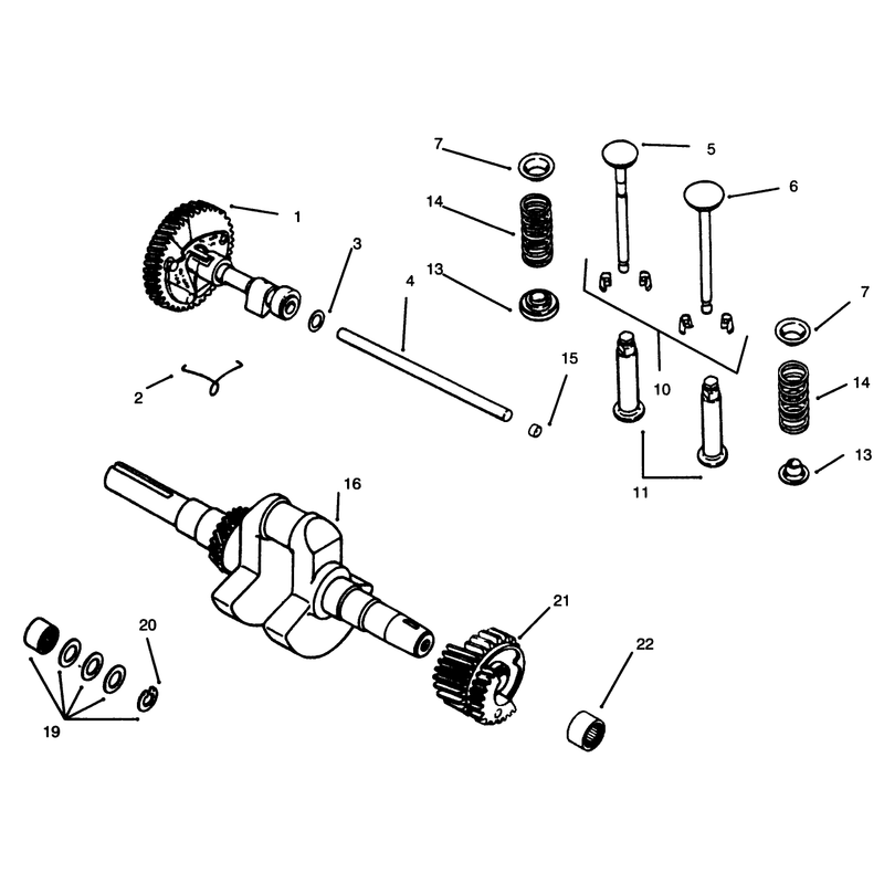 Camshaft Crankshaft and Valves