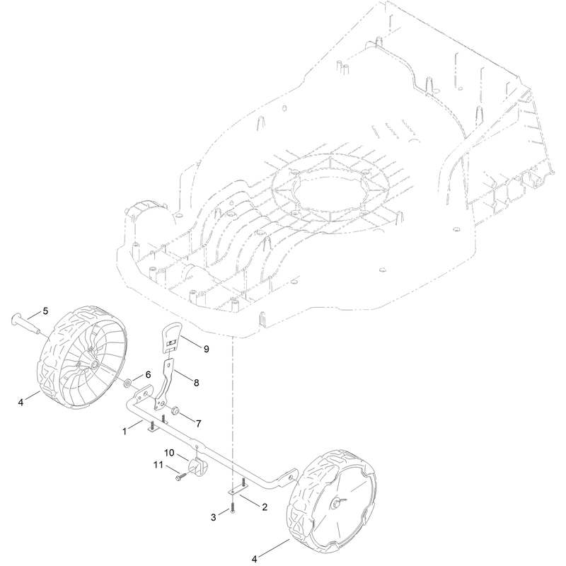 Front Wheel and Height of Cut Assembly