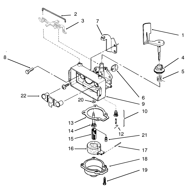 Carburetor Assembly Model No 20442 Only