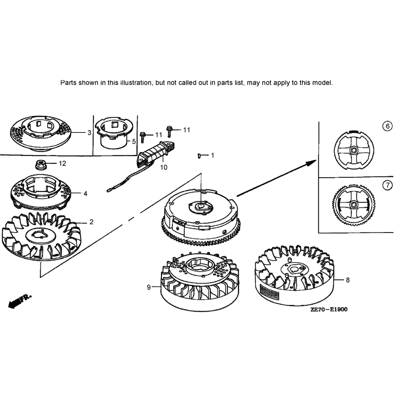 Flywheel Assembly Honda GXV160K1-N1AH
