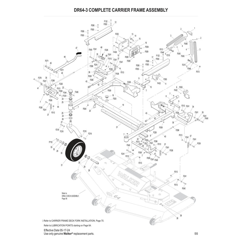 DR64-3 COMPLETE CARRIER FRAME ASSEMBLY