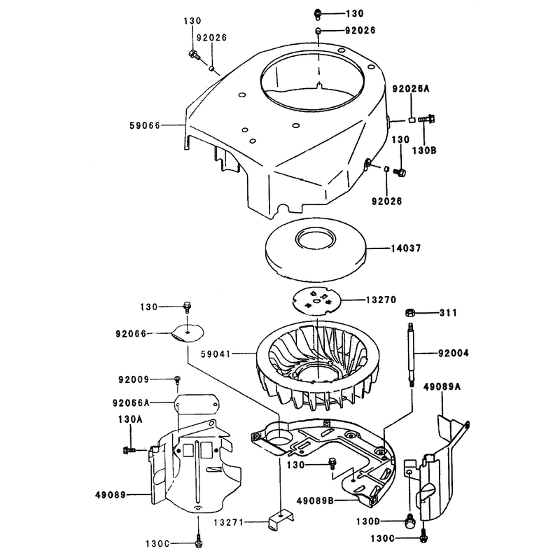 Cooling Equipment Assembly Continued Kawasaki FH500V-AS29
