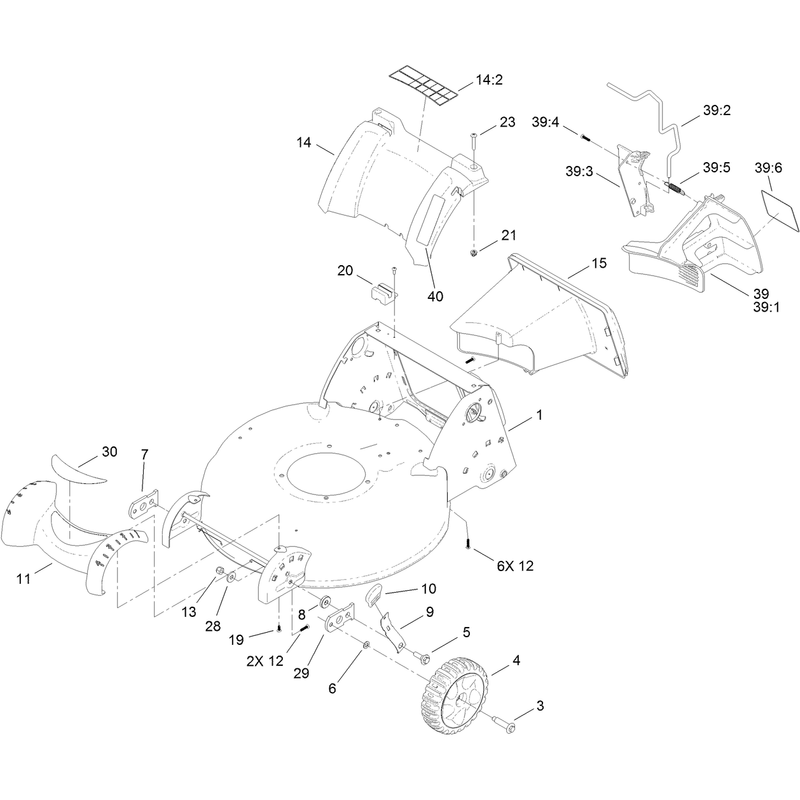 Housing Front Wheel and Rear Door Assembly