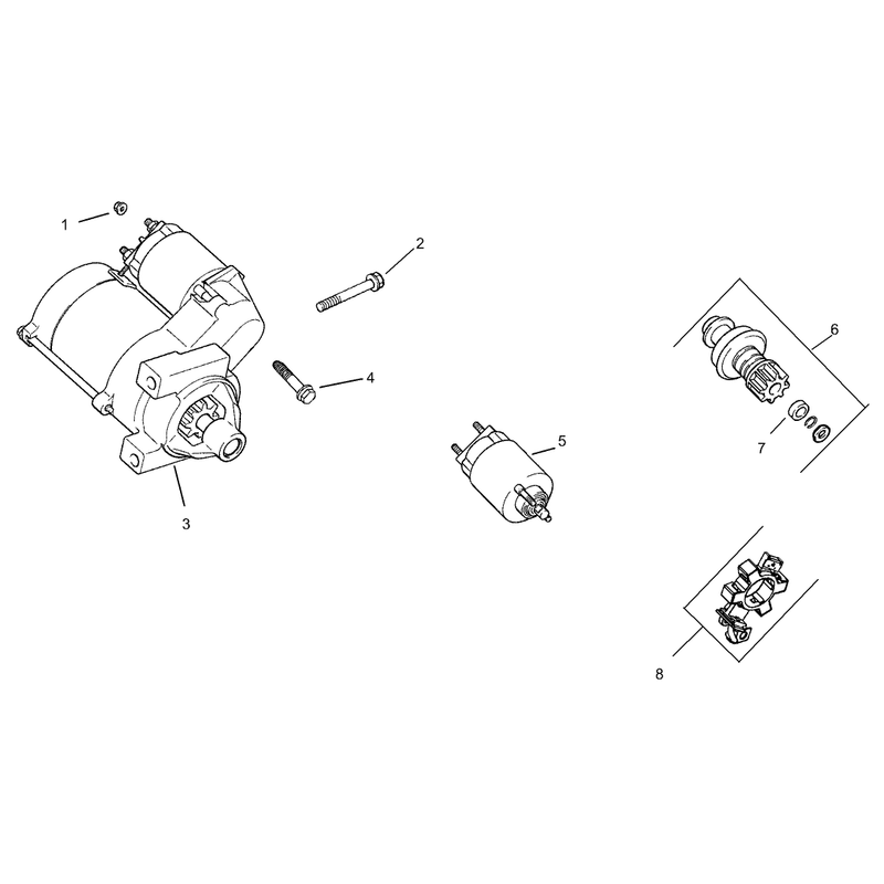 Group 7 Starter Assembly Kohler CH20S-64684
