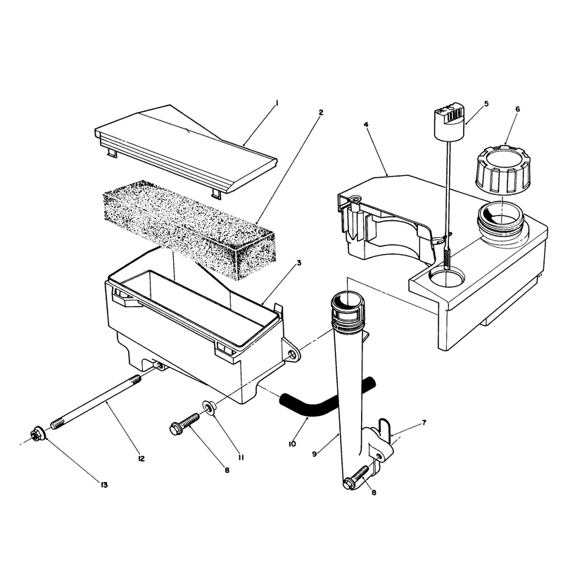 Air Cleaner and Fuel Tank Assembly Model No Vml0-5