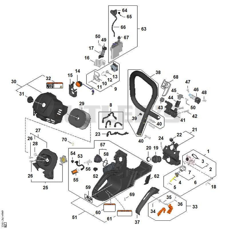 Fuel injection system, Tank housing, Handlebar