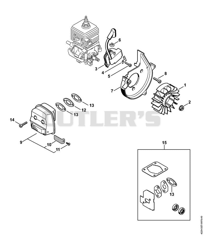 Ignition system, Muffler BG 85-DZ