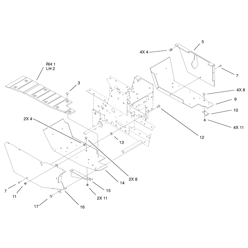 Footrest and Hoodstand Side Cover Assembly