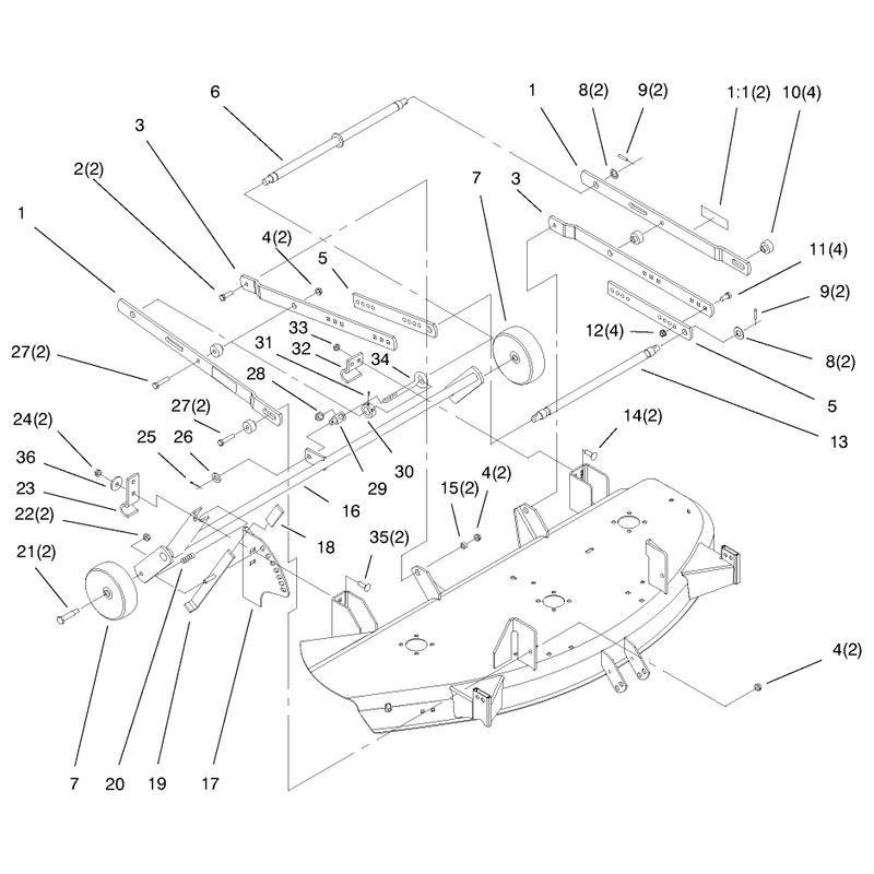 Deck Suspension Assembly