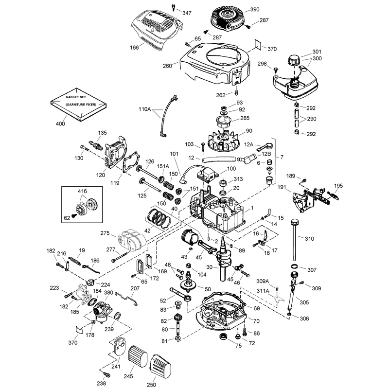 Engine Assembly No 1 Tecumseh LV195EA-362003D