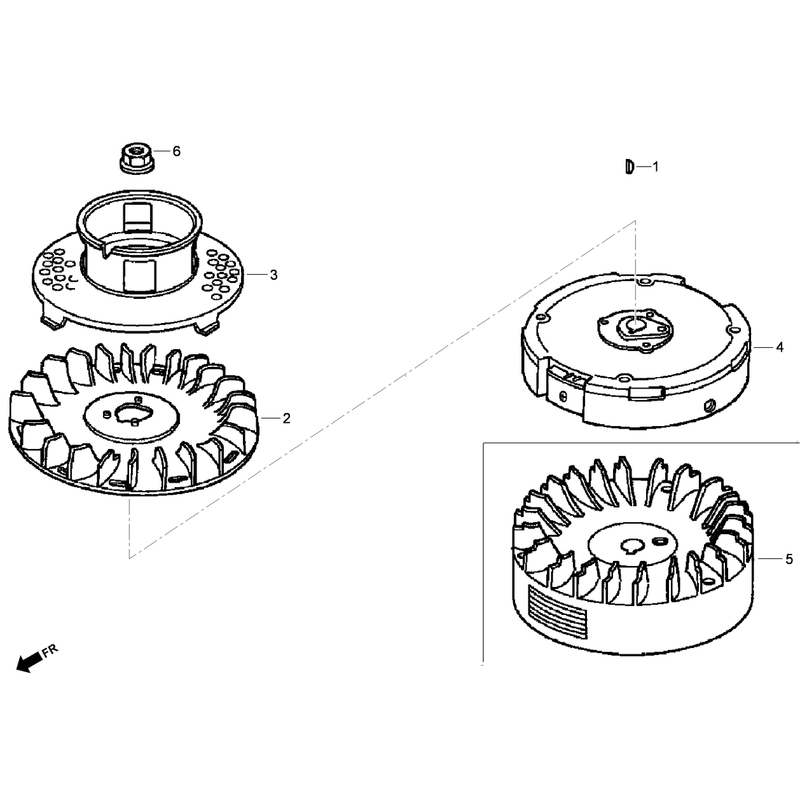 Flywheel Assembly Honda GXV160UH2-T1AH