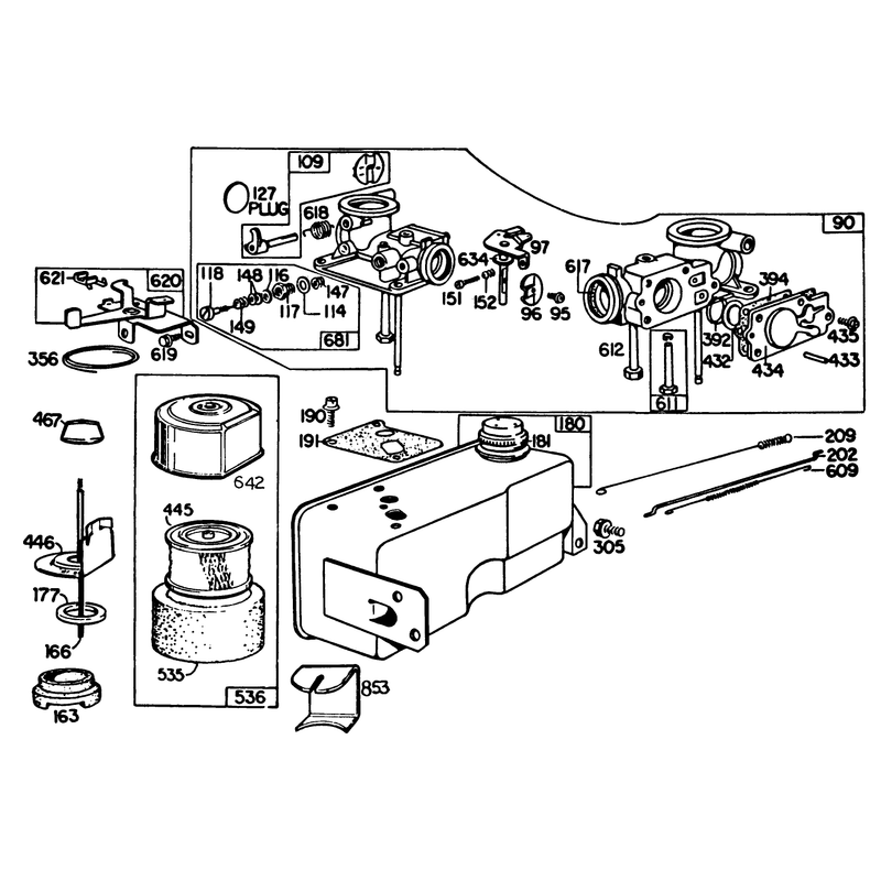 Engine Briggs and Stratton Model 131922-0163-01 Continued
