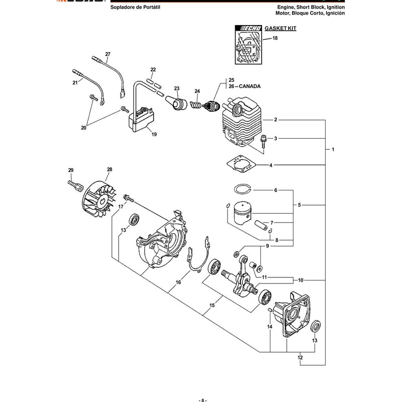 Motor, Bloque Corto, Ignición