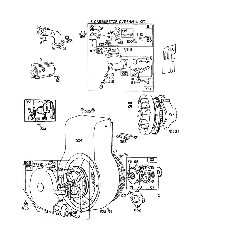Engine Briggs & Stratton Model No. 190402-2720-01 (continued)