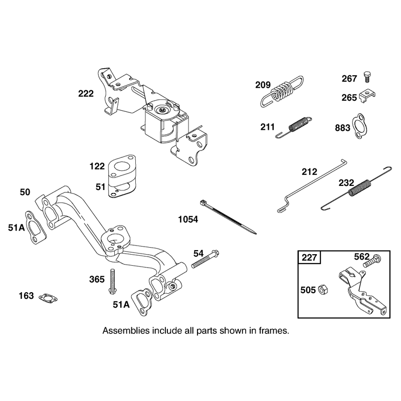 Manifold Intake and Governor Control Assembly