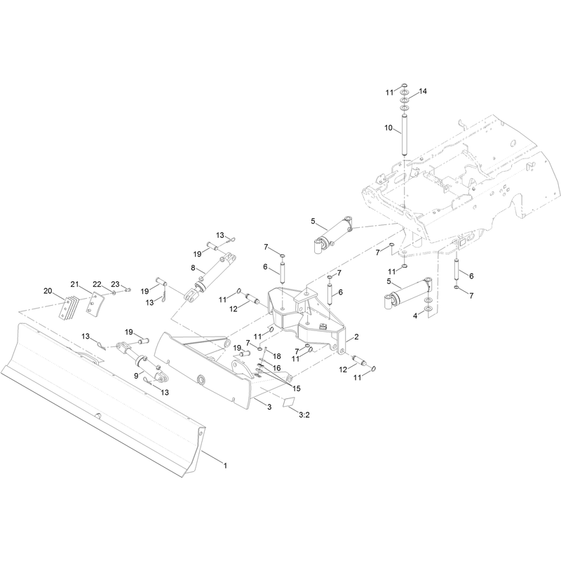 Backfill Blade and Mounting Assembly