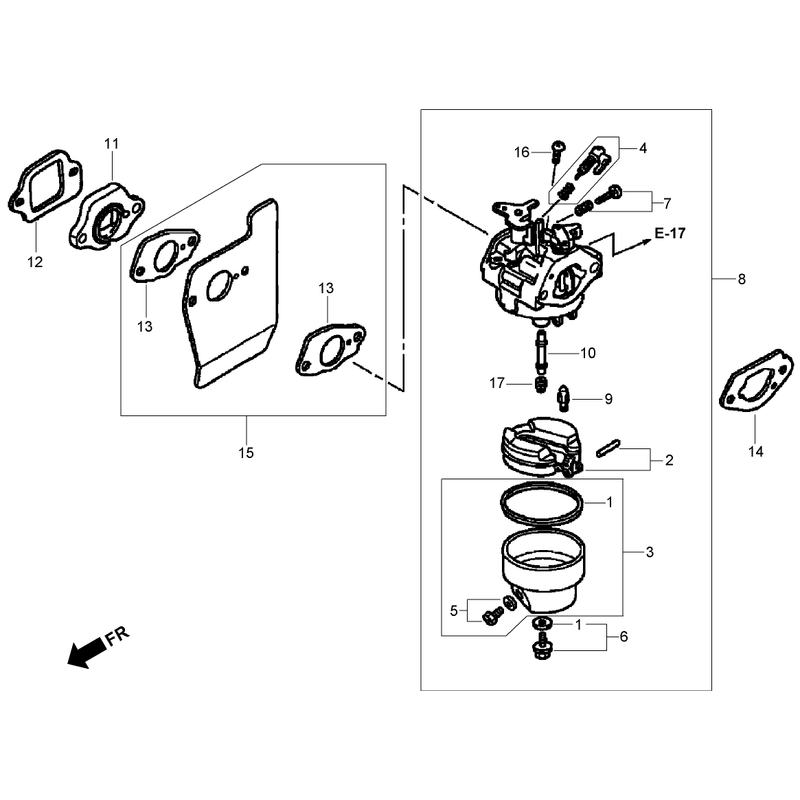 Carburetor Assembly Honda GSV190LA-A3T