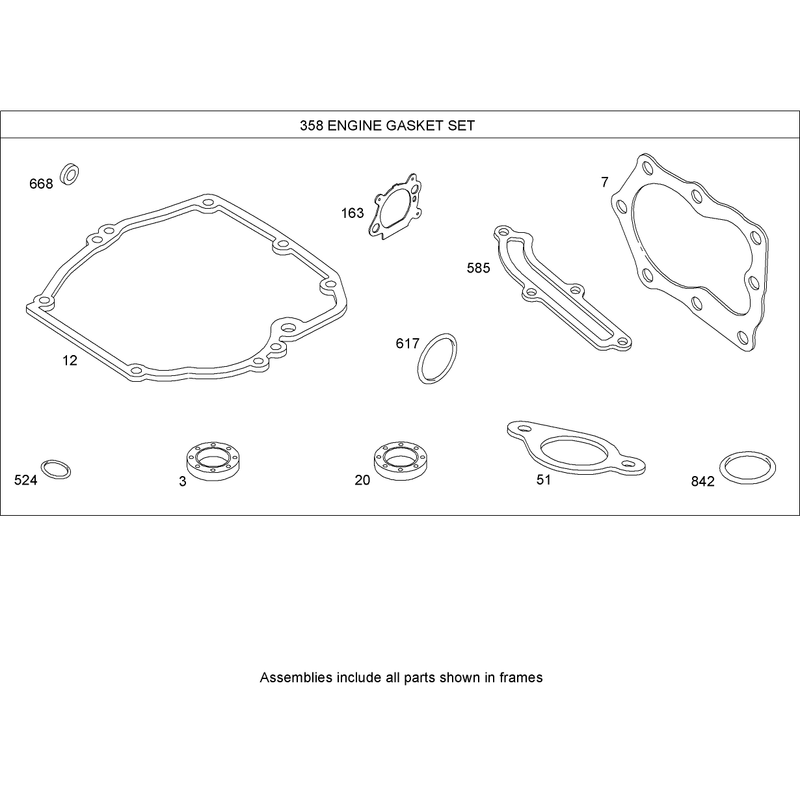Engine Gasket Set Briggs and Stratton 12H802-2037-B1