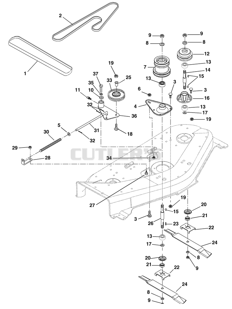 48" Mower Spindle