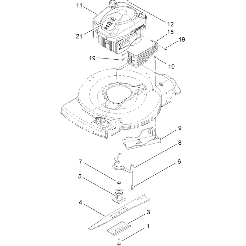 Engine and Blade Assembly