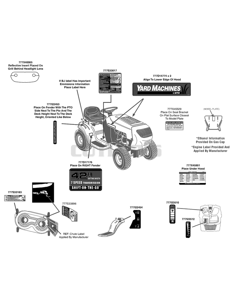 Label Map 13AM772S000