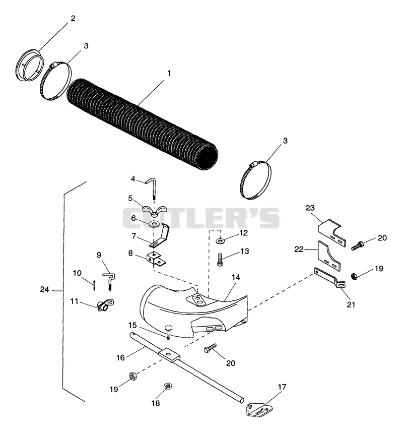 Lower Vac Tube And Boot